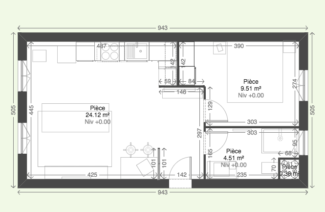 Plan 2D - rénovation