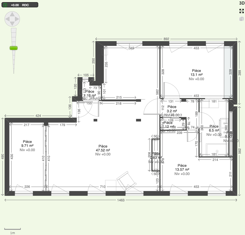 plan renovation 2d appartement 100 m2