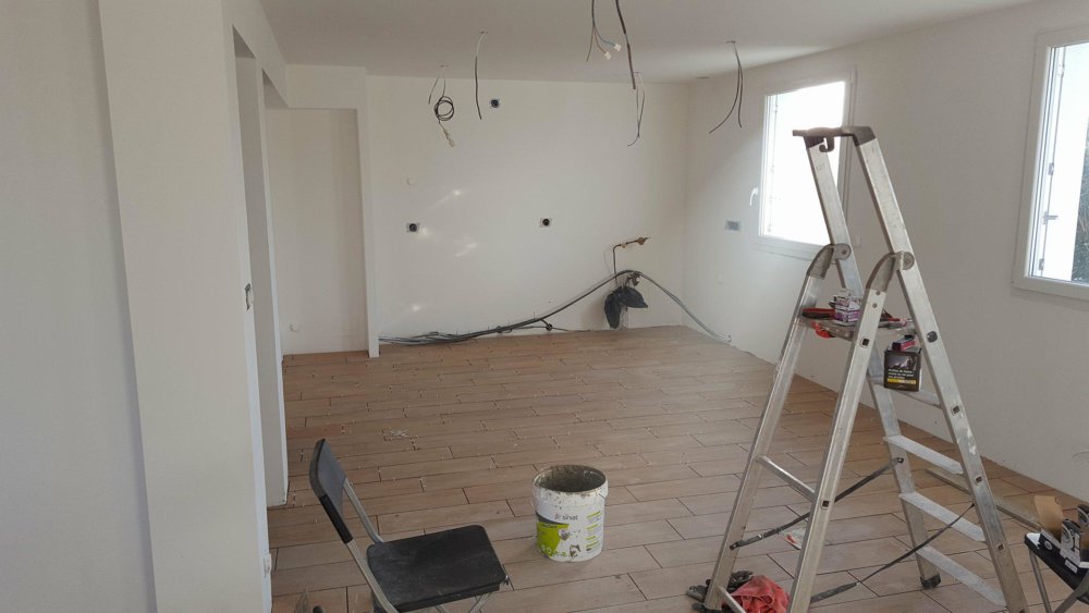 projet maison Roscoff - Cuisine - pendant travaux